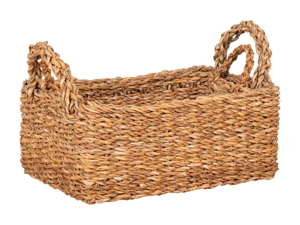 Lot de 2 Paniers Décoratifs de Rangement Morella Marron 23x32x13 cm Decohaute RDPJ20394