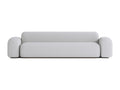 Canapé Droit Contemporain Max 4 Places en Tissu Gris Clair ZBCO88370