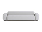 Canapé Droit Contemporain Max 4 Places en Tissu Gris Clair ZBCO88370