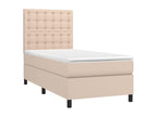 Sommier à Décohaute de lit avec matelas et LED Cappuccino 80x200 VPHI09159