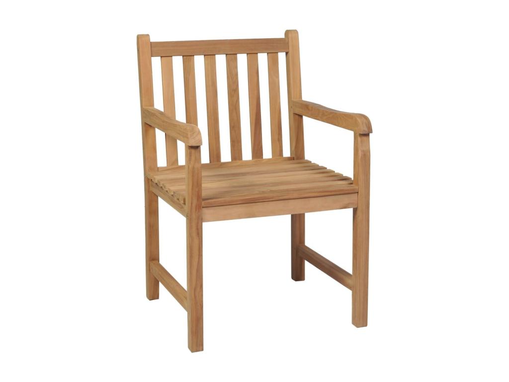 Chaises de jardin 4 pcs avec coussins Decohaute Bois de teck solide 2 PMSR28750