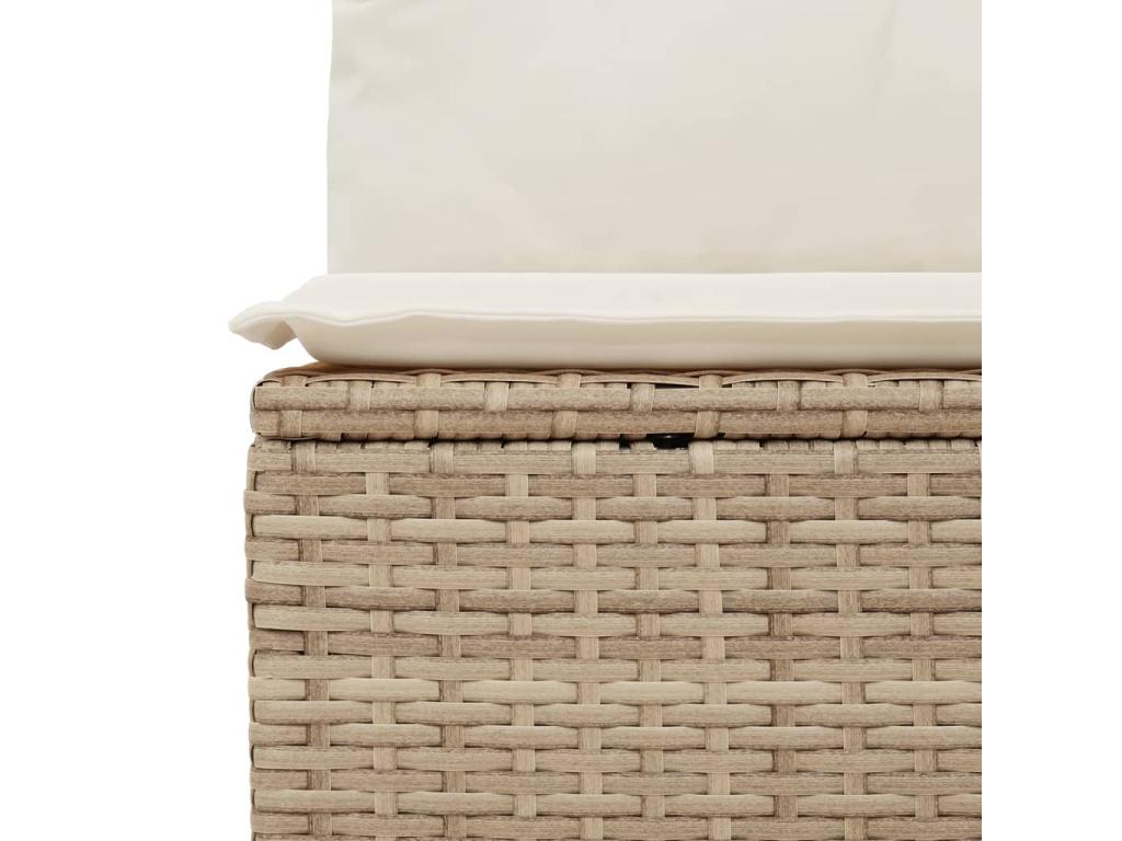 Salon de jardin avec coussins 7 pcs beige résine tressée TKSK73606