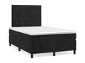 Lit à sommier tapissier avec matelas Noir 120x200 cm Velours NKZQ82617