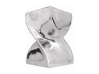 Table auxiliaire / Tabouret Forme torsadée Aluminium Argenté QYCN90184
