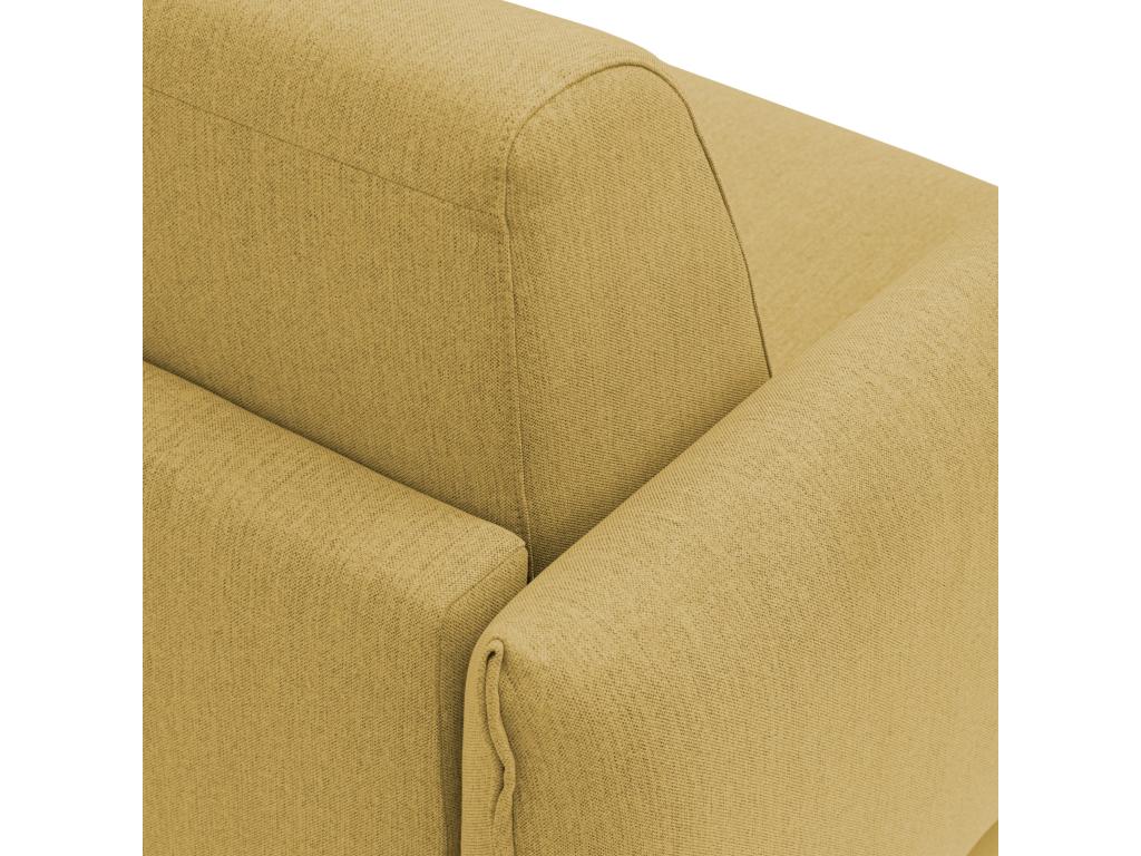 Decohaute Canapé lit convertible en tissu coton mixte imperméable T19 175 cm mat.120x197 jaune VDTD64340