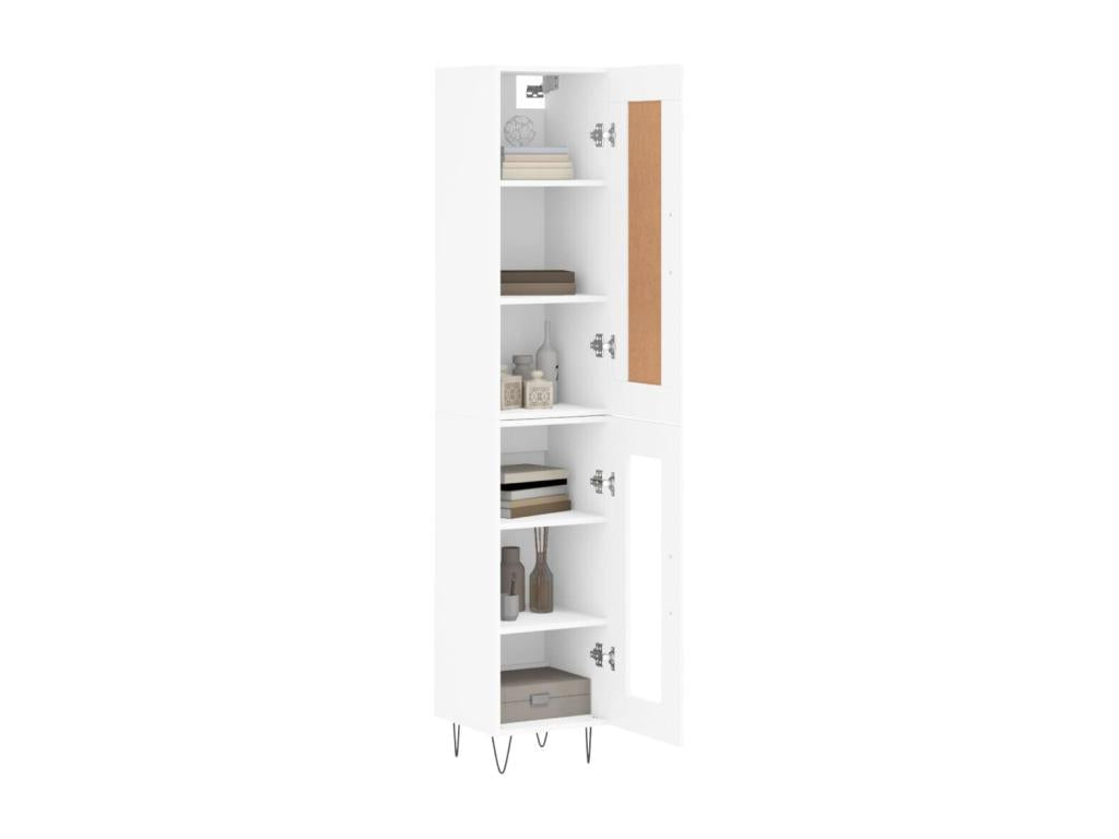 Buffet haut Blanc 34,5x34x180 cm Bois d'ingénierie PEUZ64963