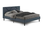 Lit double Domopure Sommier pour chambre Literie par chambre Support de matelas Adapté à un matelas de 140x190 cm Bleu DYCB99325