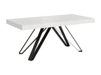 Table extensible 90x200/304 cm Decohaute frêne blanc pieds anthracite NSJJ53103