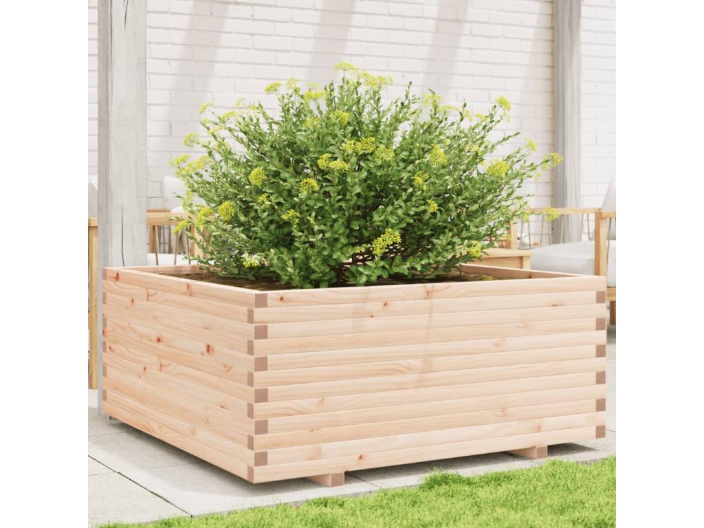 Jardinière 110x110x49,5 cm bois de pin massif AWDJ30754