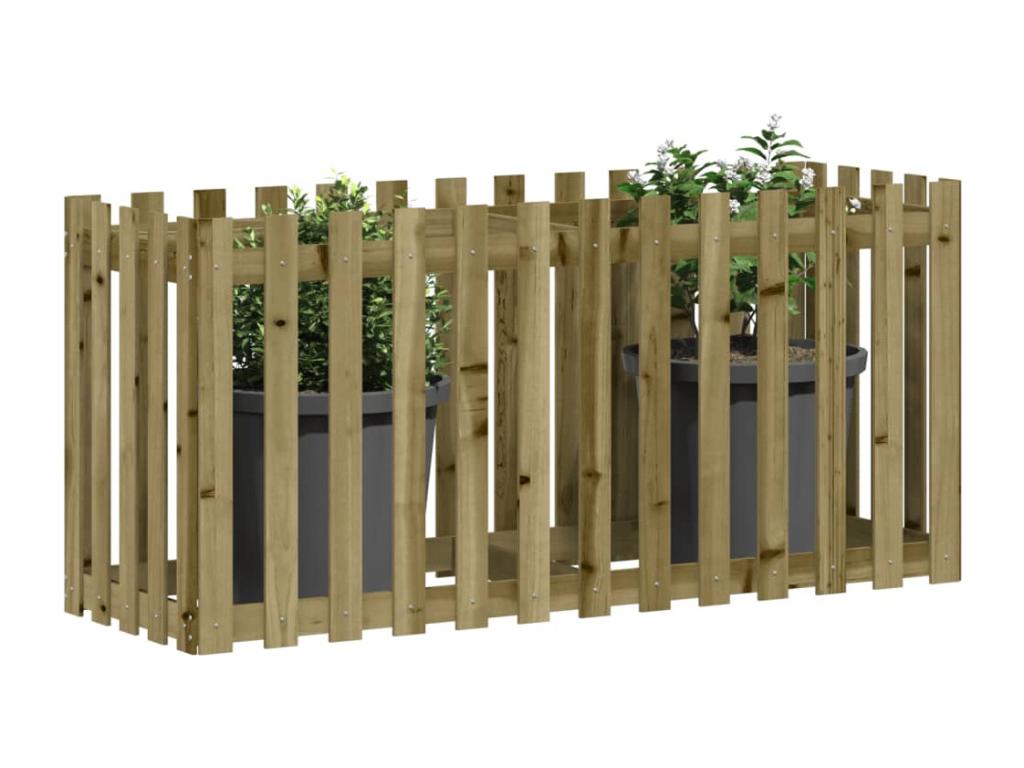 Lit surélevé de jardin design de clôture bois de pin imprégné AXSN23603