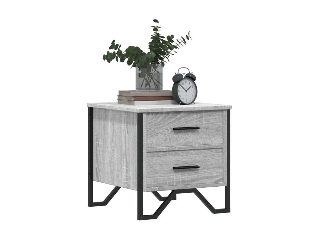 Table de chevet Decohaute gris 40x41x40 cm bois d'ingénierie WEBY04618