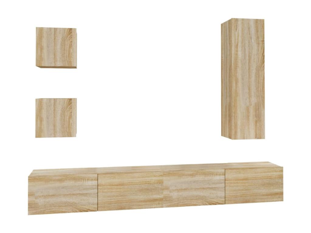 Ensemble de meubles armoire bois marron 100x30x30 cm 02 0024978 SOGC71270