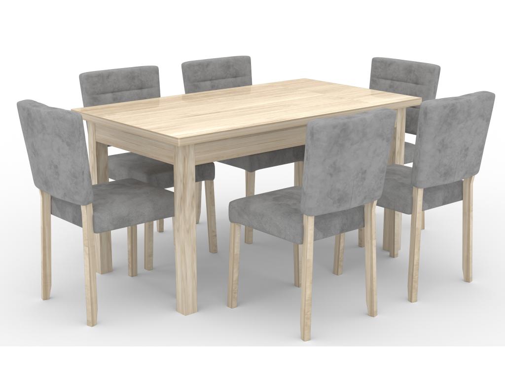 Chaise moderne en bois clair de Decohaute et tissu au choix Kloba-Tissu 27119 OTFQ49627