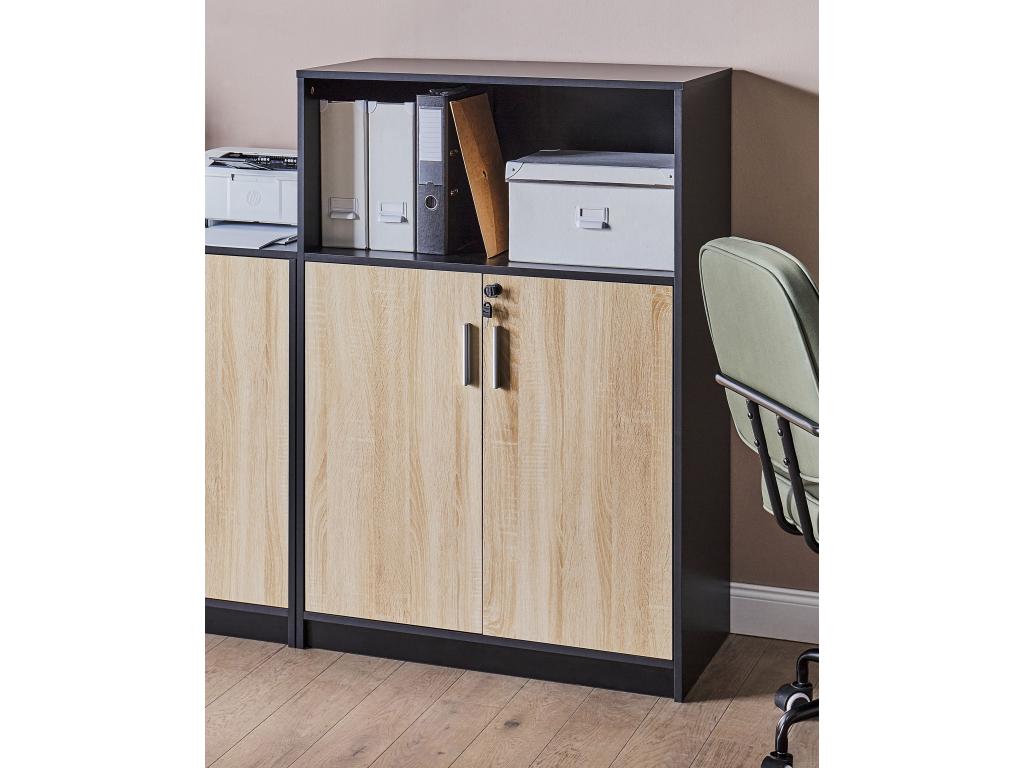 Meuble de rangement Domopure Marron/noir WYXV17101