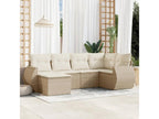 Salon de jardin avec coussins 6 pcs beige résine tressée EJKG08534