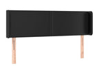Tête de lit à LED Noir 147x16x78/88 cm Similicuir LRVO47435