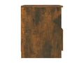 Table de chevet chêne fumé 40x40x50 cm bois d'ingénierie XRFC51300