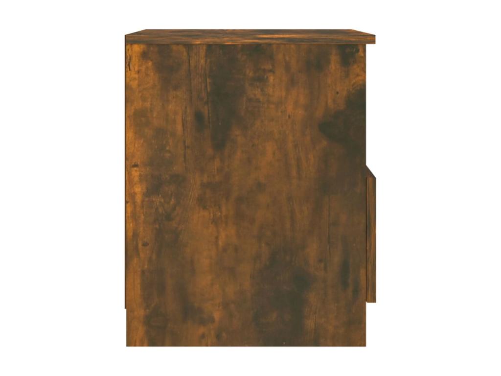 Table de chevet chêne fumé 40x40x50 cm bois d'ingénierie XRFC51300