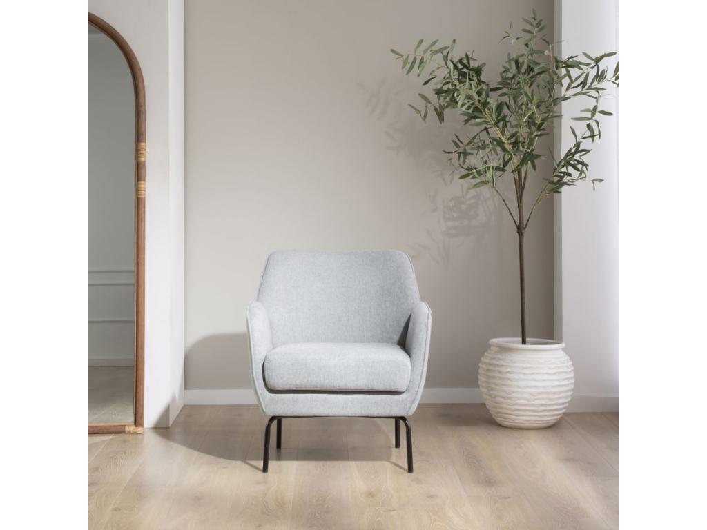 Fauteuil en mdf Gris 76x76 LBTM47071