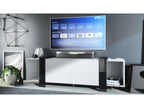 Meuble TV Blanc Mat Et Noir Laqué lxhxp 149x45.5x34 Cm LATI45038