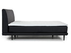 Lit boxspring 160x200 velours noir sommier et matelas inclus Decohaute HRFS90321