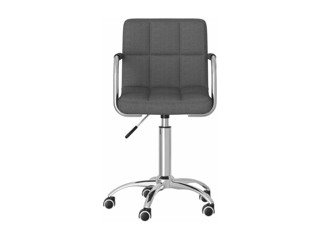 Chaise pivotante de bureau Gris foncé Tissu SKQR87015