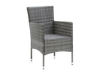 Mobilier à dîner de jardin et coussins 9 pièces Résine tressée Gris POXF52470