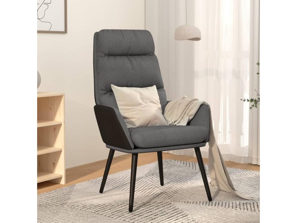 Fauteuil de relaxation Gris clair Tissu KTNO70066