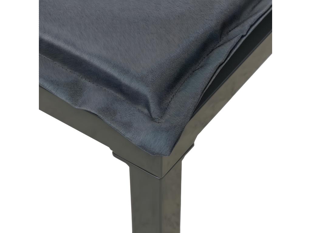 Salon de jardin 7 pcs noir et gris résine tressée UGWI72014