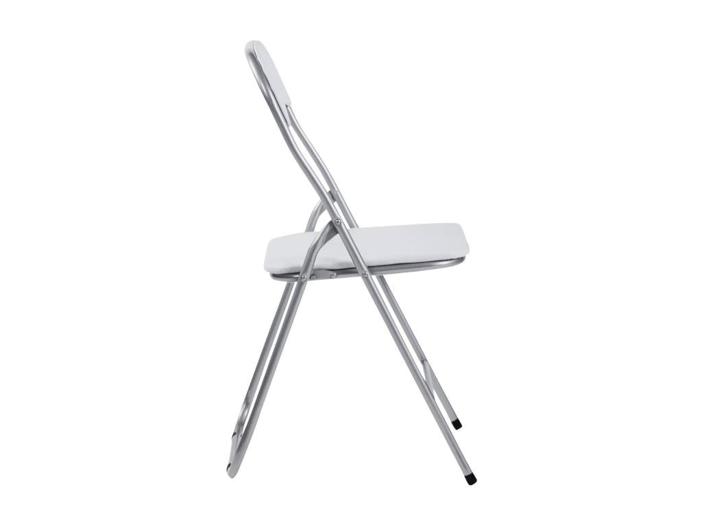 Pack 4 Chaises Pliantes Rembourrées Decohaute 44x46x79cm Blanc 7house QOWB74847
