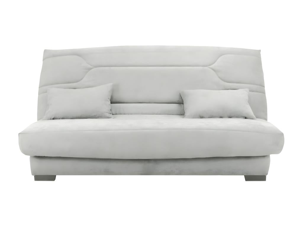 Canapé clic clac tissu avec rangement matelas Decohaute 15cm Balkoa 207cm-Couleur Gris Souris JVAY35807