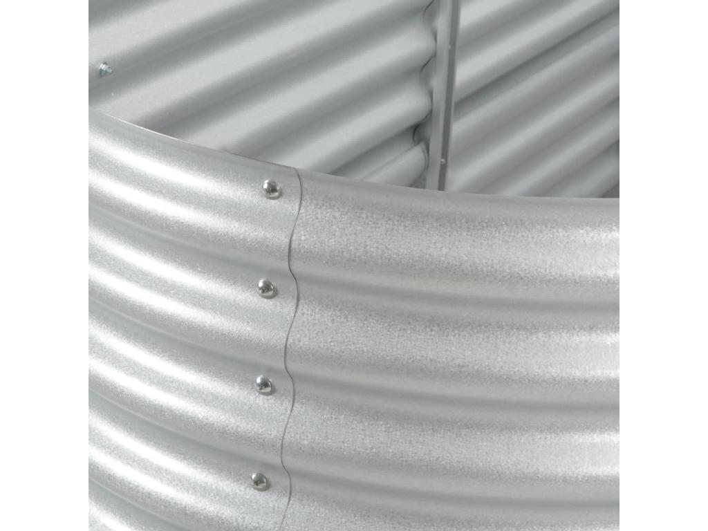 Lit surélevé de jardin 400x80x81 cm Acier galvanisé Argenté MMTA94515