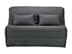 Banquette BZ tissu 140x200 matelas Domopure 15cm Domopure-Couleur Gris foncé EMPF94544