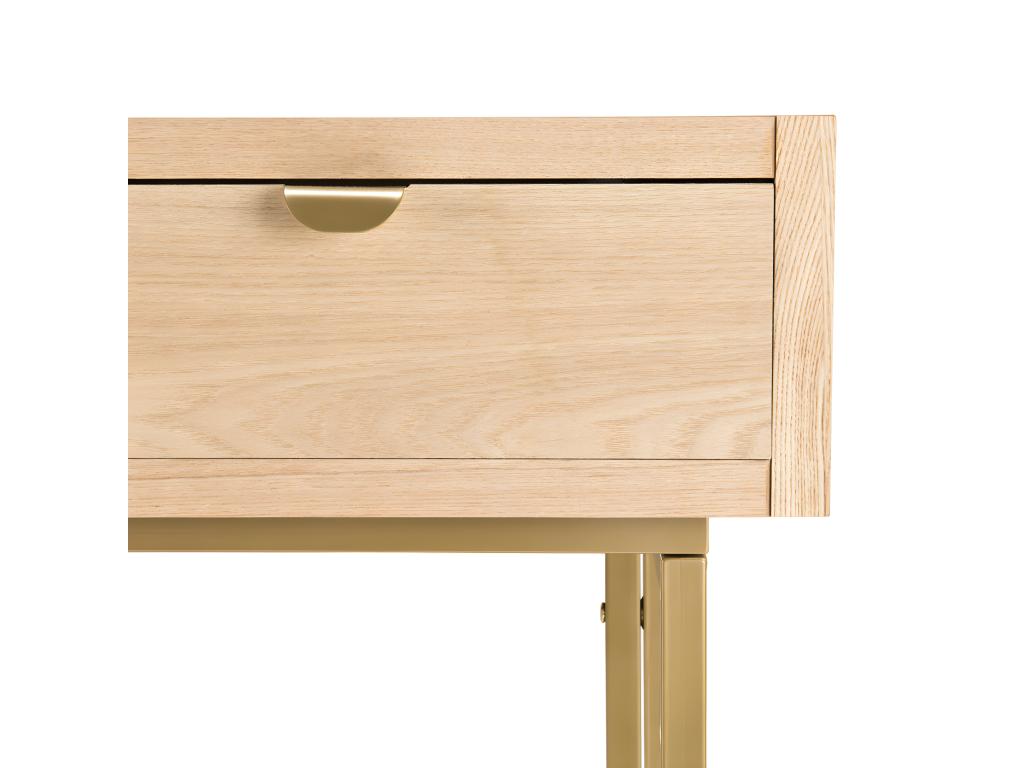 Decohaute - Console 2 tiroirs pieds métal doré RSHY58178
