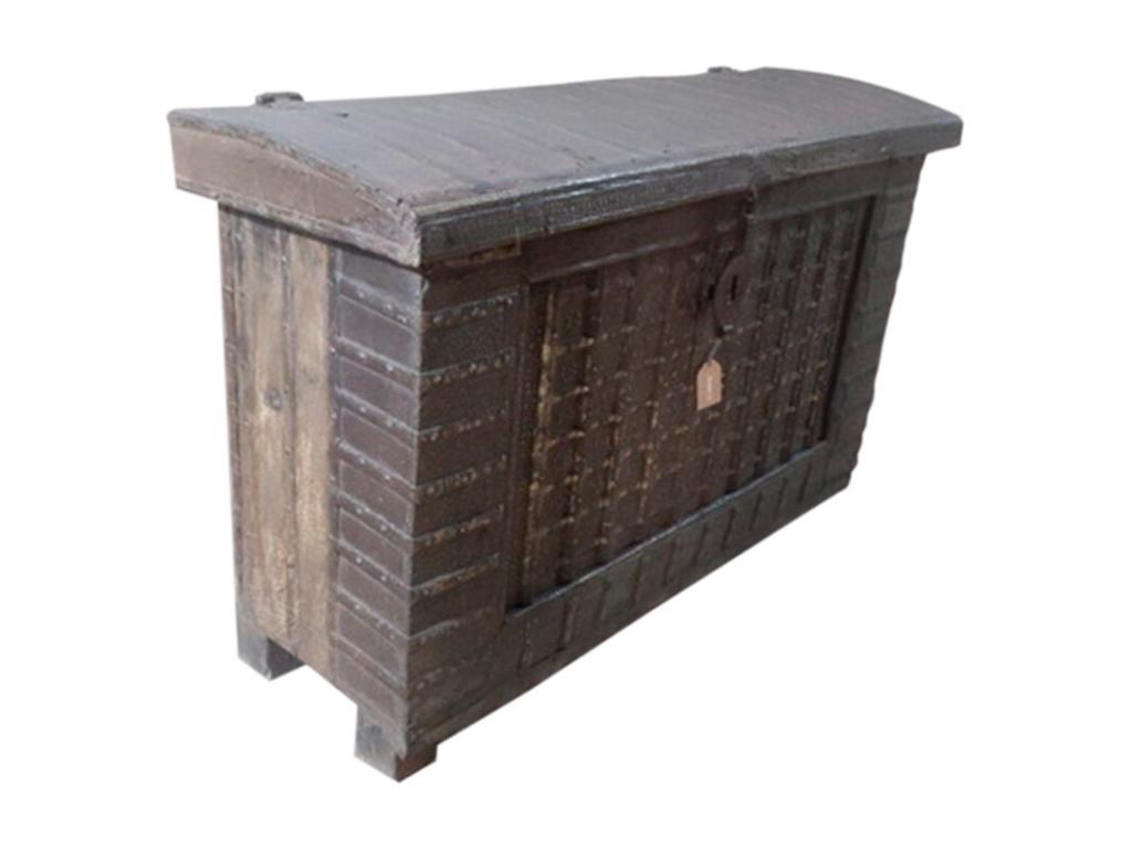 Coffre en métal marron 136x46x88h BPTJ79886