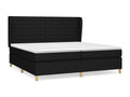 Lit à sommier tapissier avec matelas Noir 200x200 cm Tissu MVKG04121