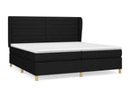 Lit à sommier tapissier avec matelas Noir 200x200 cm Tissu MVKG04121