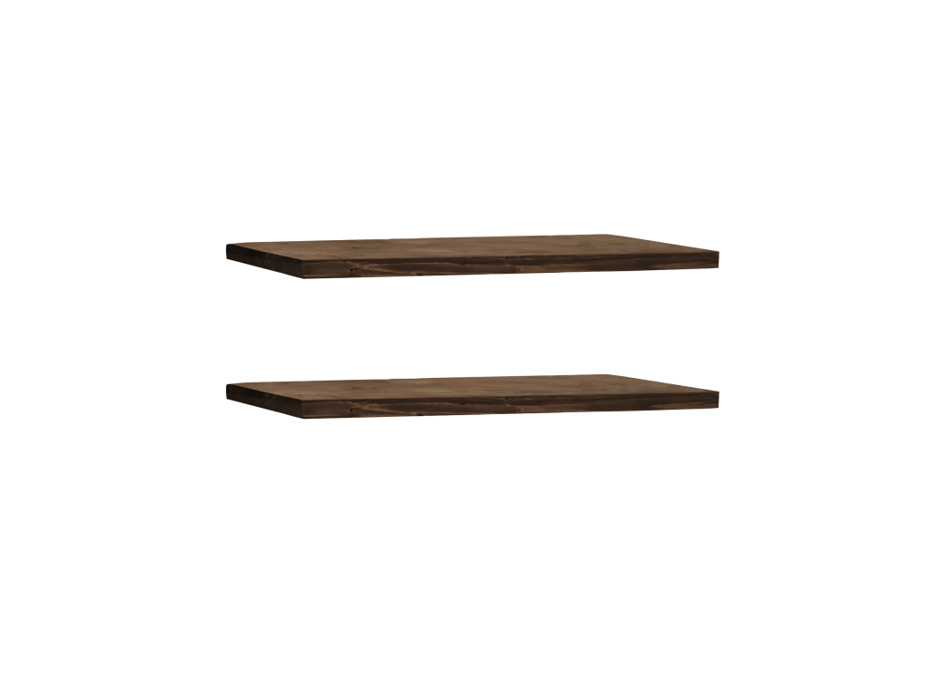 Ensemble 2 étagères flottantes en bois de sapin marron 120x3.2cm - Domopure GBSZ42505