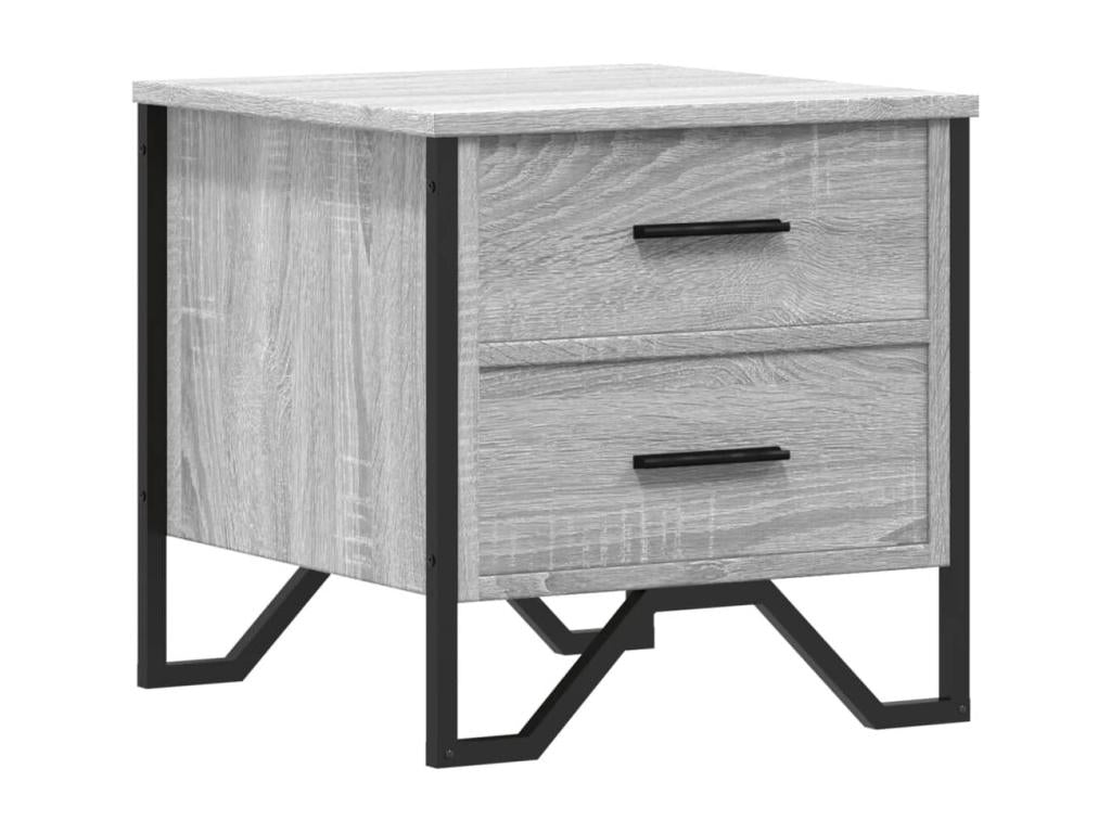 Table de chevet Decohaute gris 40x41x40 cm bois d'ingénierie WEBY04618