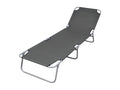 Chaise longue pliable avec dossier réglable Gris PGZV09154