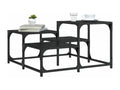 Table basse noir 68x68x40 bois d'ingénierie OCXQ34419
