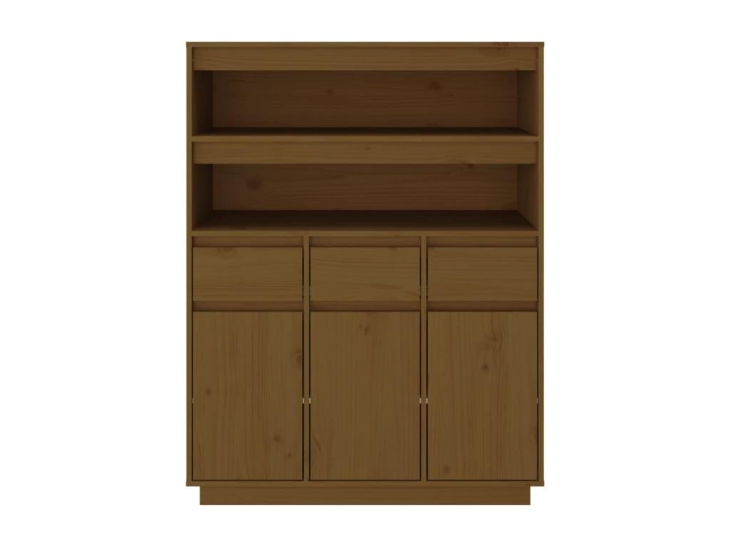 Buffet haut Marron miel 89x40x116,5 cm Bois massif de pin HBPM73767