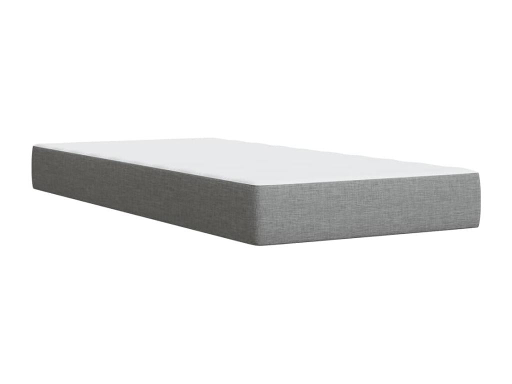 Sommier à décohaute de lit avec matelas Gris clair 100x200cm Tissu FSCJ27029