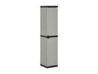 Armoire de rangement de jardin 3 étagères Gris/noir 34x40x168cm CBQH86202