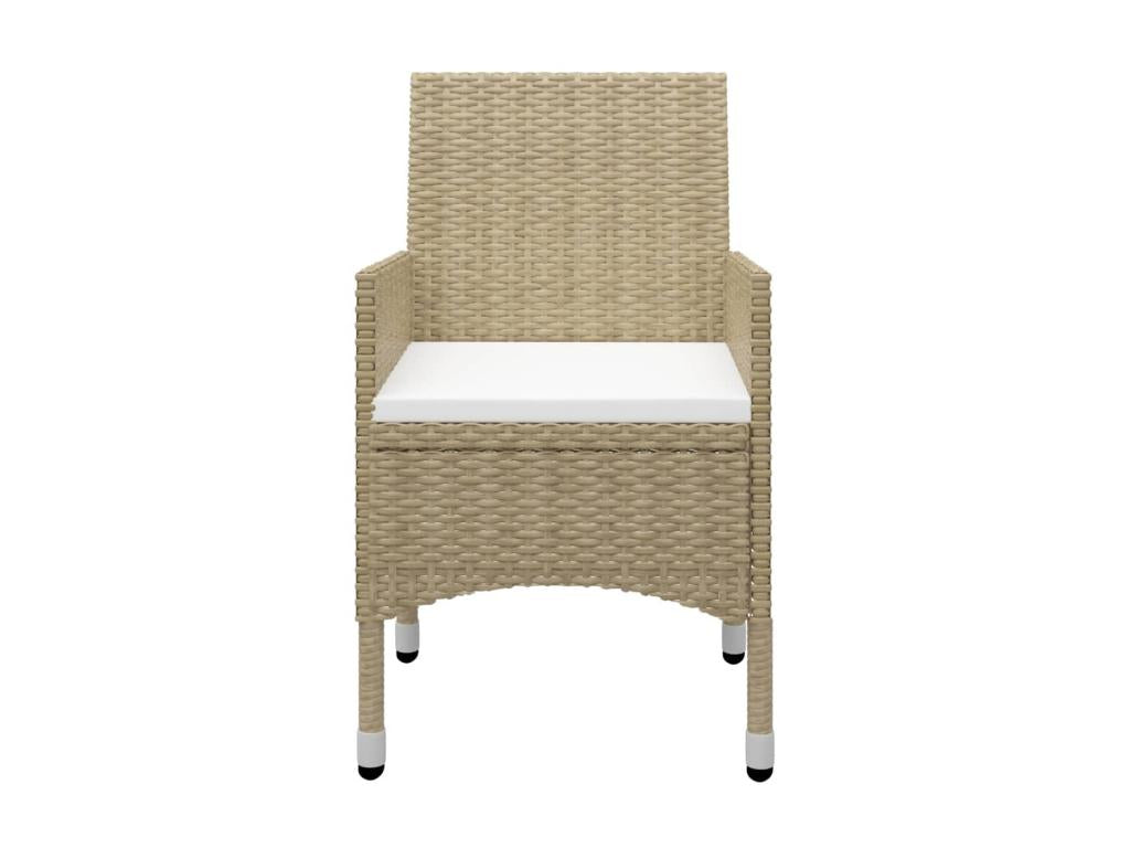 Ensemble de Decohaute 3 pcs Résine tressée et verre trempé Beige 2 RBXD44002