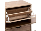 Meuble à chaussures en bois coloris naturel - L.100 x l.32 x H.80 cm EOOD16027