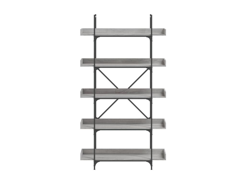 Bibliothèque 5 niveaux Decohaute gris 100x33x180.5 cm YYSS04189