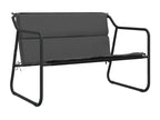 Banc de jardin à 2 places avec coussin acier anthracite EAAC03379
