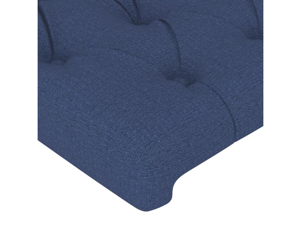 Tête de lit avec oreilles Bleu 183x23x118/128 cm Tissu RKLY64015