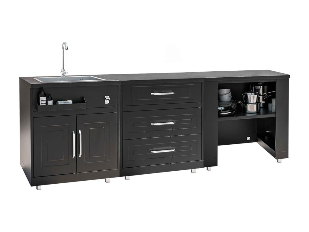 Cuisine d'extérieur 3 éléments avec évier OYHR64824